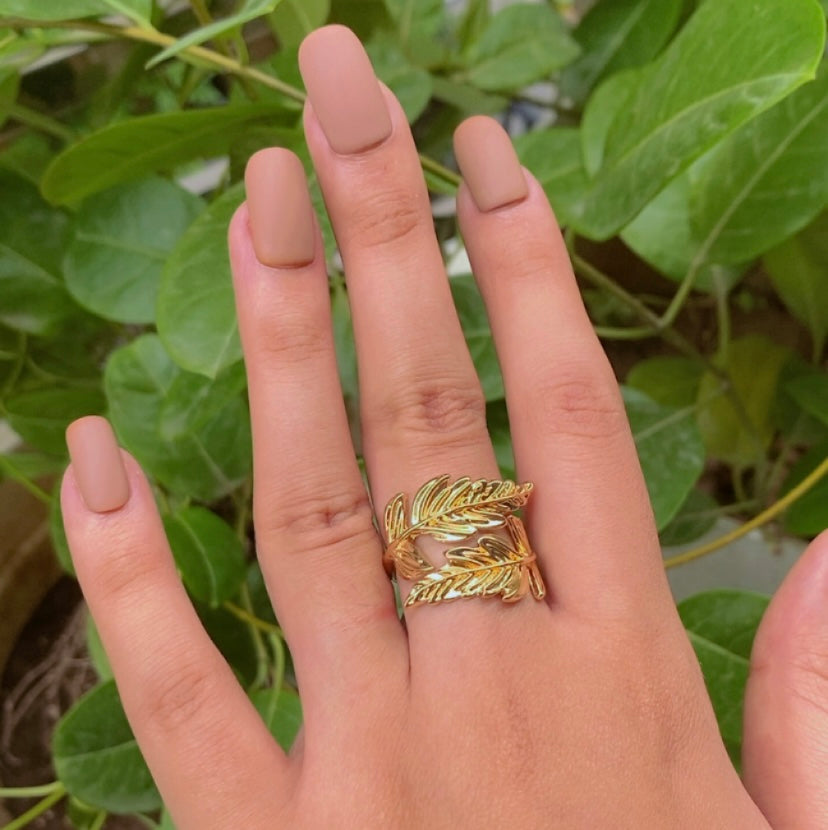 multicolor necklace and earring with a gold color ring - combo