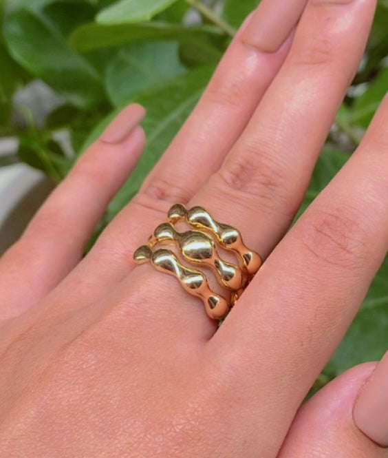 Golden heart earring - Anti-Tarnish Jewellery - Combo