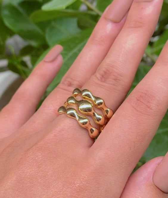 Golden heart earring - Anti-Tarnish Jewellery - Combo