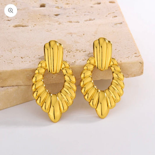 Anti tarnish hoop earring-23