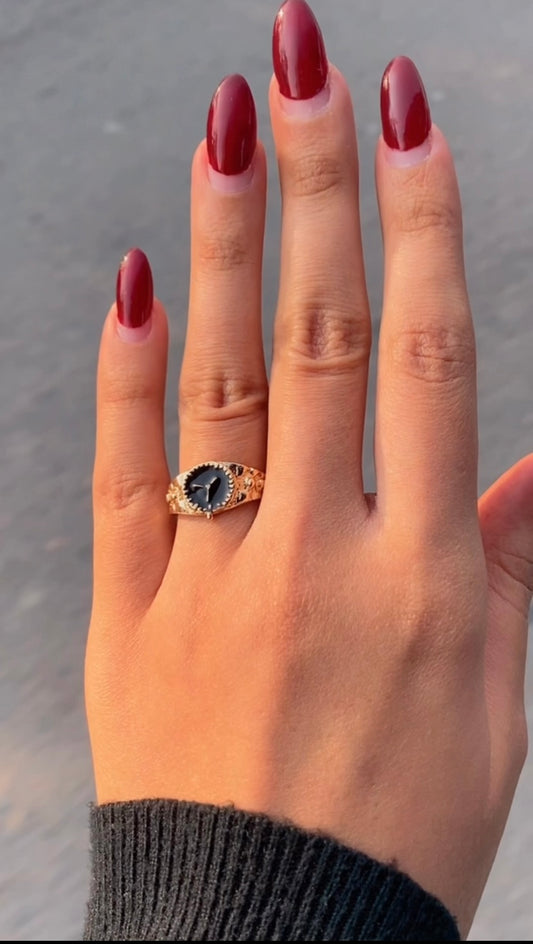 Watch in a ring (golden/silver)-13